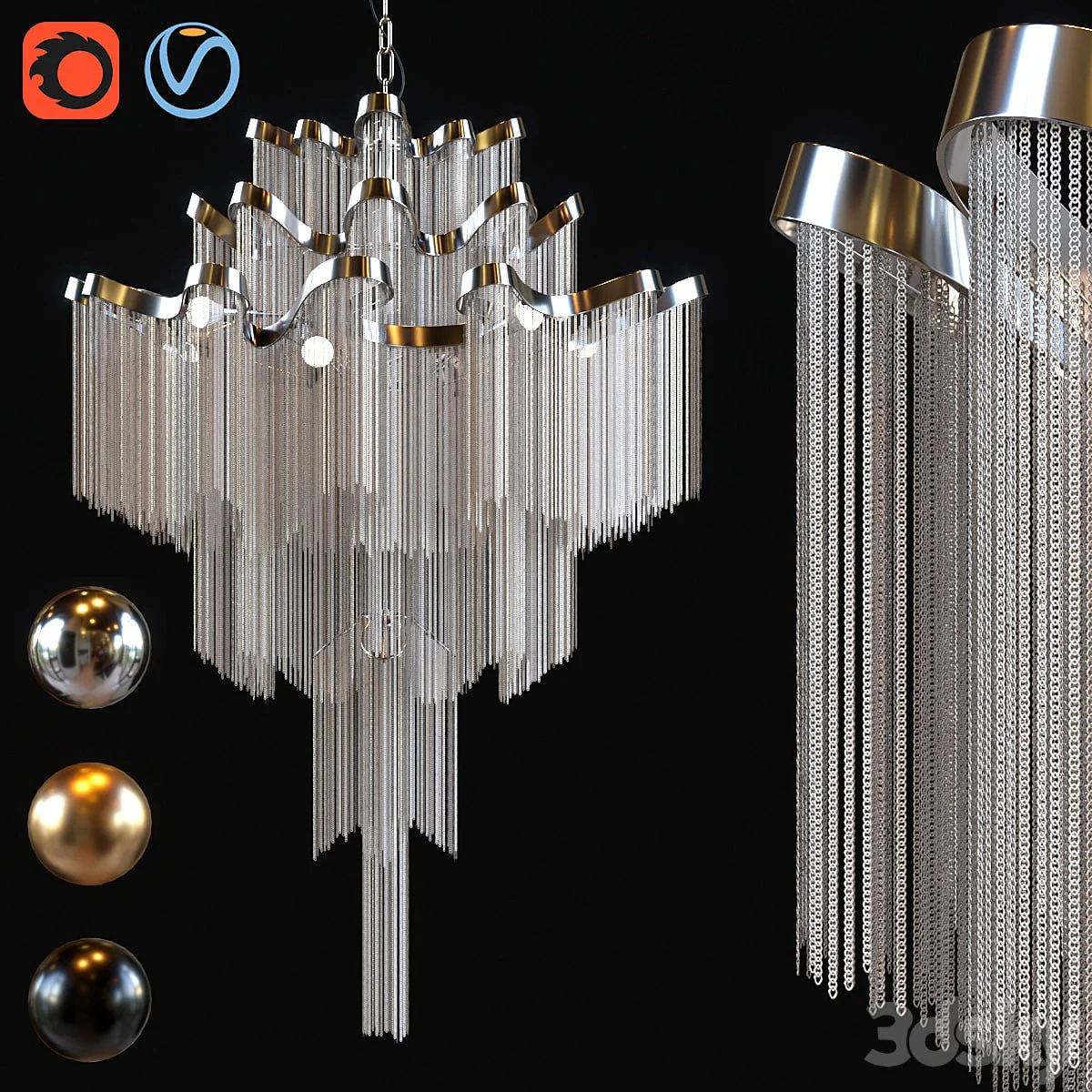 Terzani stream chandelier